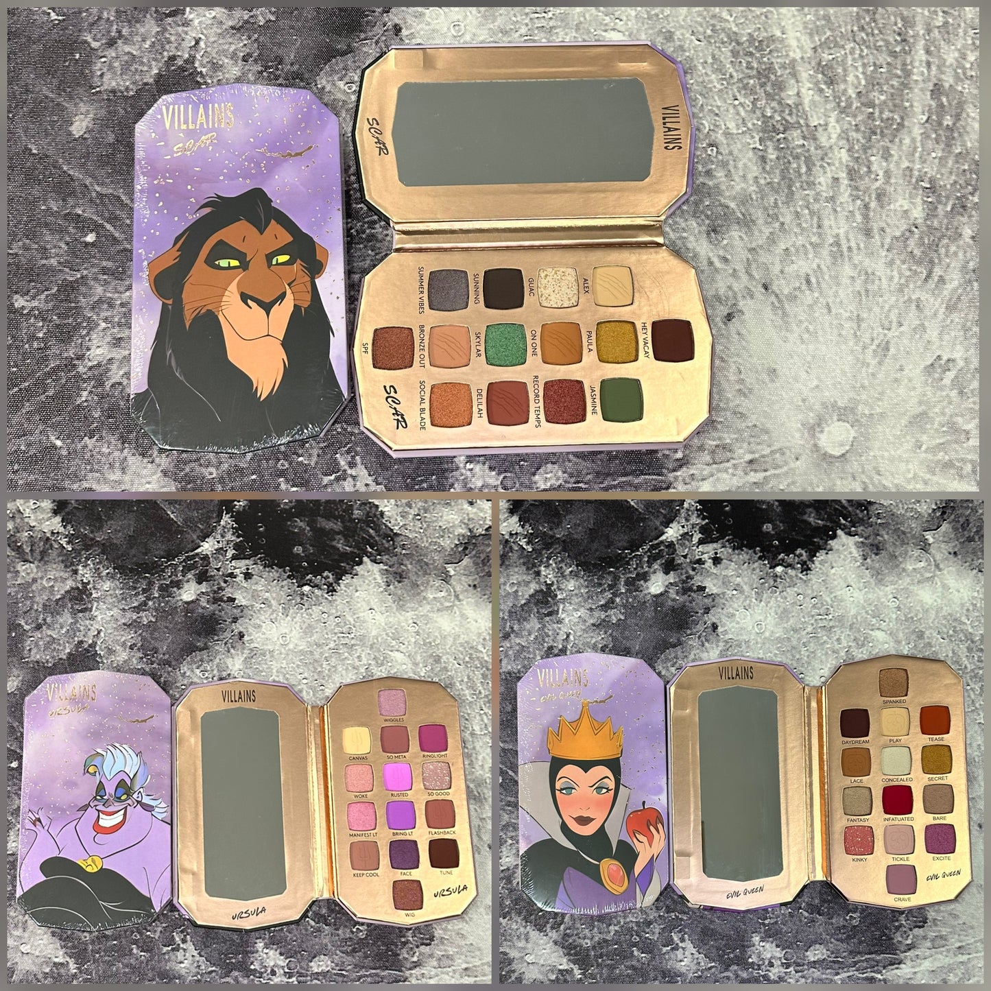 3 paletas de sombras para ojos