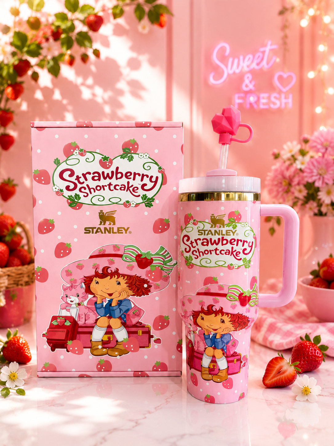 Stanley 40 oz Strawberry Girl