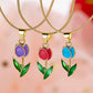 12 Tulip pendant necklaces