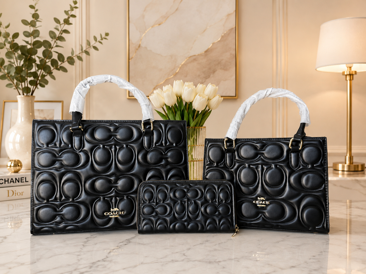 Coach 3-Piece Handbag Set – 2 Handbags + Wallet