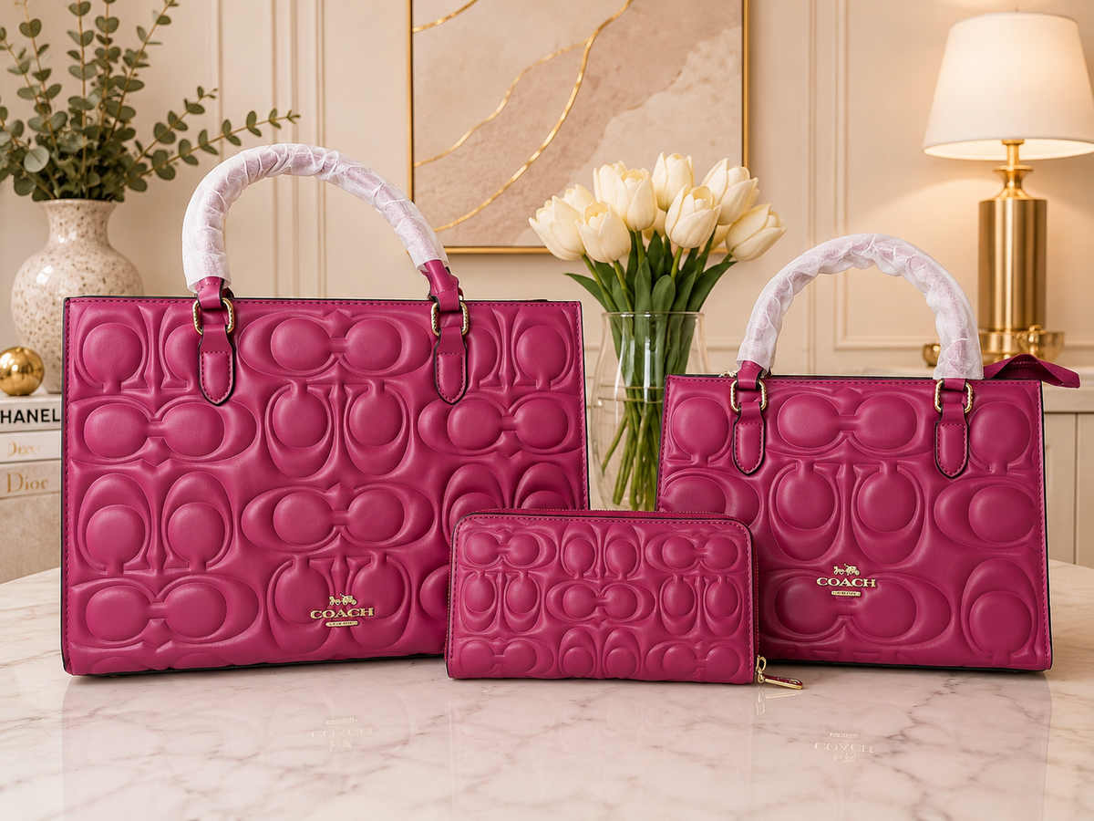 Coach 3-Piece Handbag Set – 2 Handbags + Wallet