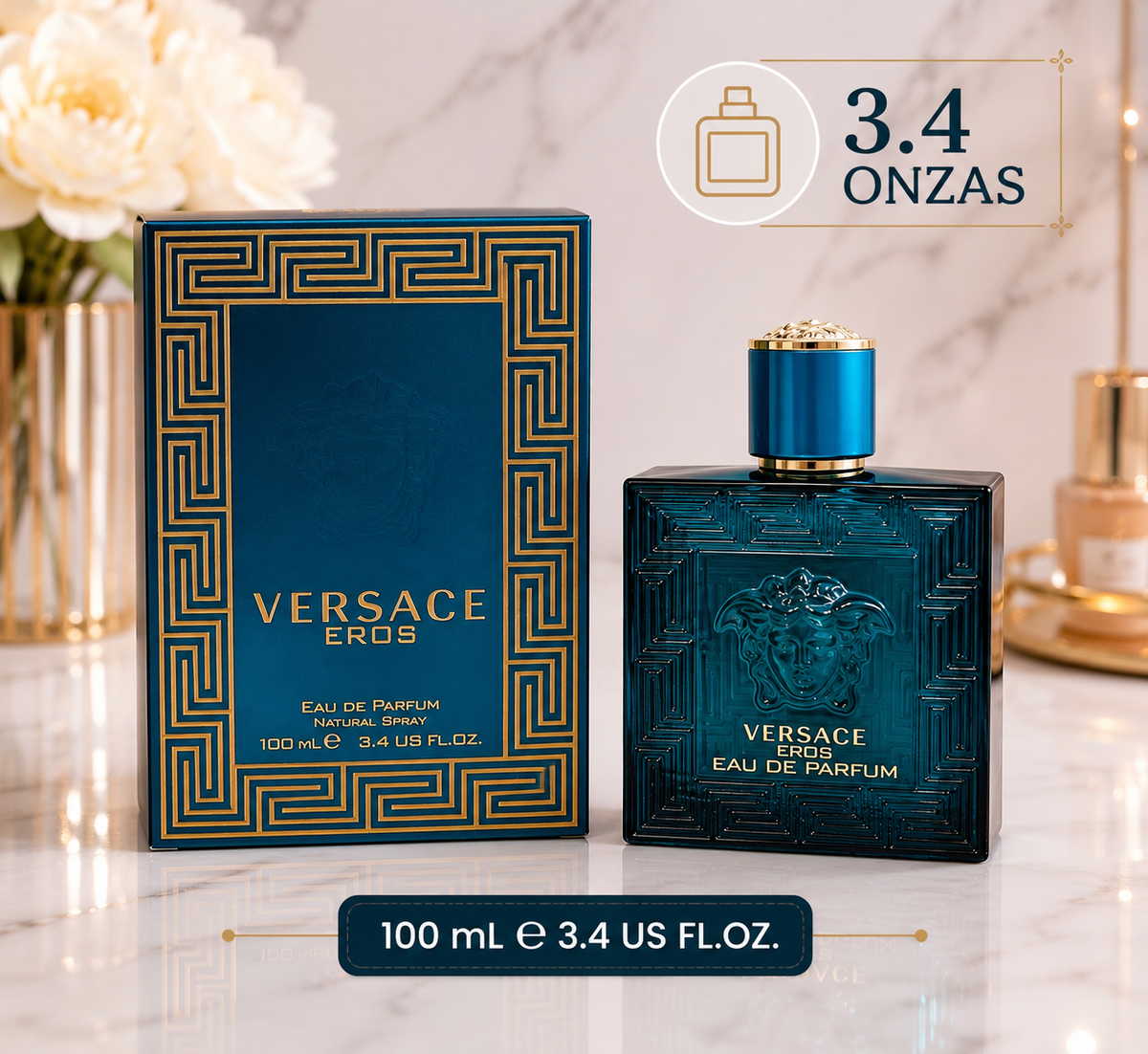 Versace Eros Eau de Parfum – 3.4 oz / 100 mL