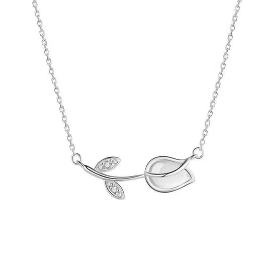 3 tulip pendant necklaces