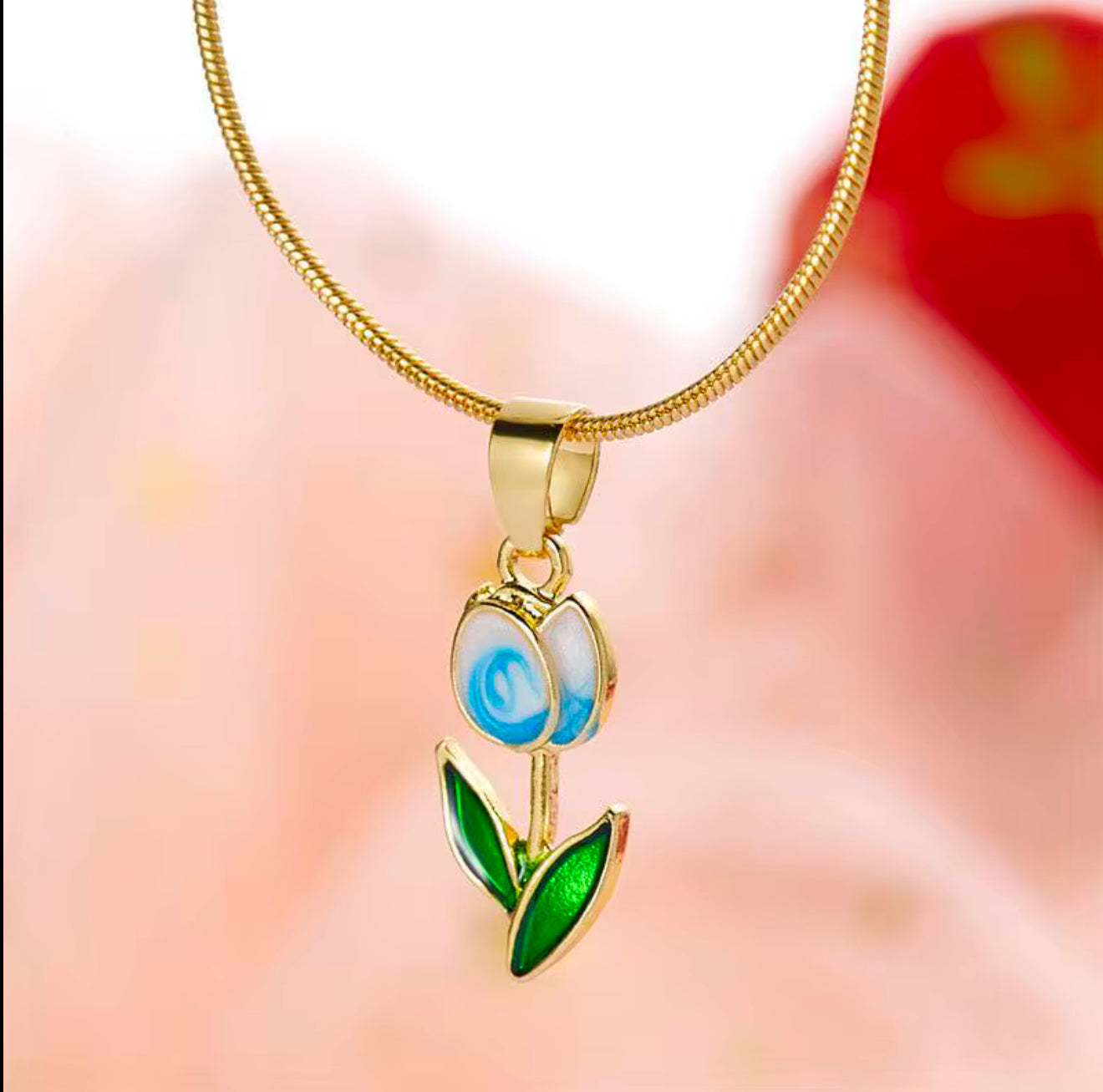 12 Tulip pendant necklaces