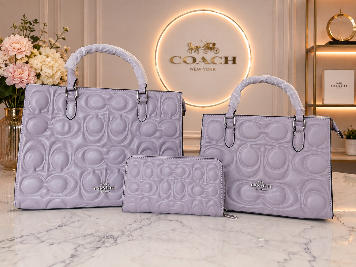 Coach 3-Piece Handbag Set – 2 Handbags + Wallet
