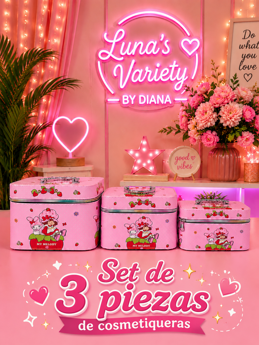 3-Piece Cosmetic Bag Set