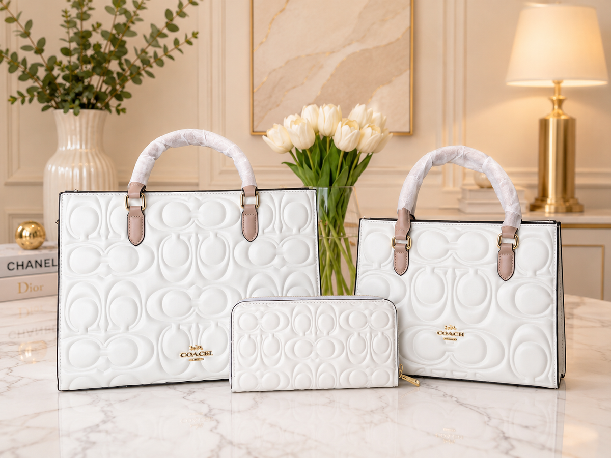 Coach 3-Piece Handbag Set – 2 Handbags + Wallet