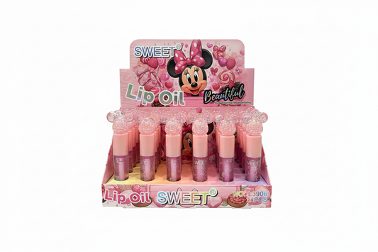 Minnie Mouse lip oil products with background removed