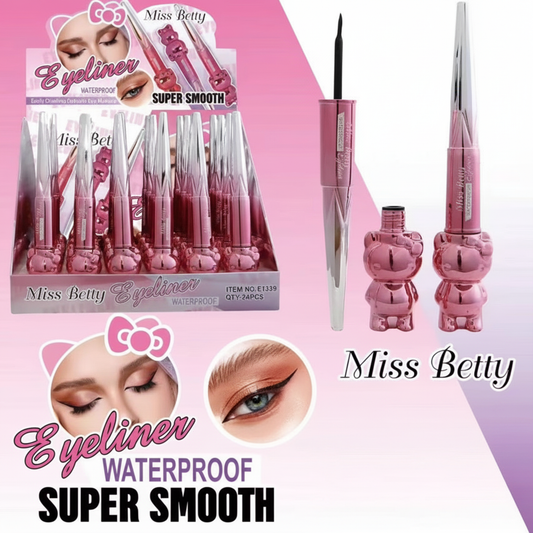 Miss Betty Eyeliner sin texto en cuadro rosa