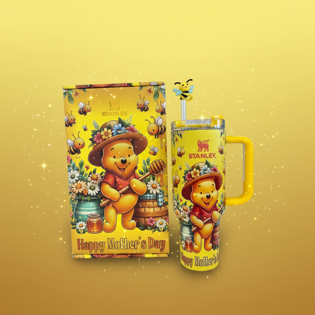 Stanley Winnie Pooh Fondo Amarillo Dorado
