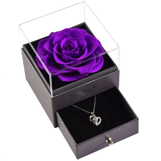 3 Preserved Natural Roses